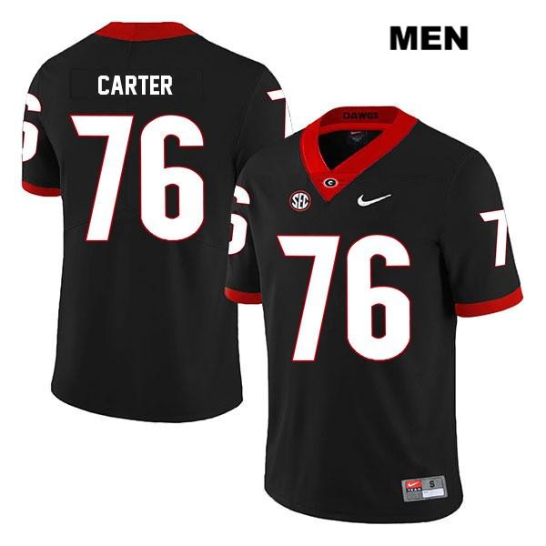 Georgia Bulldogs Men's Michail Carter #76 NCAA Legend Authentic Black Nike Stitched College Football Jersey RSE2756BF